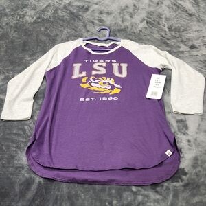 LSU Women's Purple and Gray Raglan Shirt